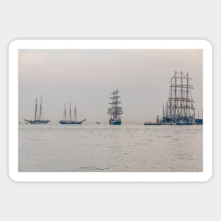 Sailing Vessel at Bremerhaven - North Sea Area Sticker